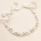 Jaylah Pearl & Crystal Hair Vine – Bridal Hair Vine Wedding Headpiece