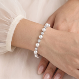 Jennifer Pearl Bracelet – Pearl & CZ Bridal Bracelet