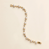 Jennifer Pearl Bracelet – Pearl & CZ Bridal Bracelet