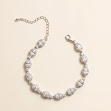 Juliette CZ Bracelet – Silver Oval Cubic Zirconia Bridal Bracelet