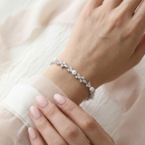 Kathy Pearl Bridal Bracelet – Cubic Zirconia Wedding Bracelet
