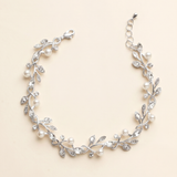 Keeley Pearl Bridal Bracelet – Floral Vine Wedding Bracelet