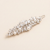 Kendall Bridal Hair Clip – CZ & Pearl Wedding Hair Barrette