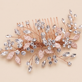 Kendra Rose Gold Crystal Hair Comb