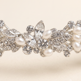 Libby Pearl & Crystal Headband – Bridal Pearl Wedding Headband Rhinestone Hair Accessory