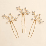 Layla Crystal Hair Pins – Rhinestone Wedding Hair Pins (Set of 3)