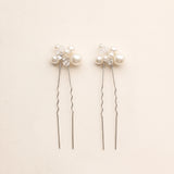 Mara Bridal Hair Pins – Pearl & Crystal Wedding Hair Pins (Set of 2)