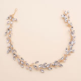 Marcella Pearl Hair Vine – Crystal Bridal Headpiece Wedding Hair Vine Pearl Ribbon Headband