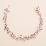 Marcella Pearl Hair Vine – Crystal Bridal Headpiece Wedding Hair Vine Pearl Ribbon Headband