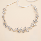Marcella Pearl Hair Vine – Crystal Bridal Headpiece Wedding Hair Vine Pearl Ribbon Headband
