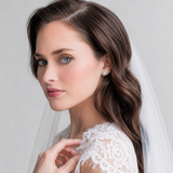 Meghan Wedding Earrings – Royal Inspired Silver CZ Halo Stud Earrings