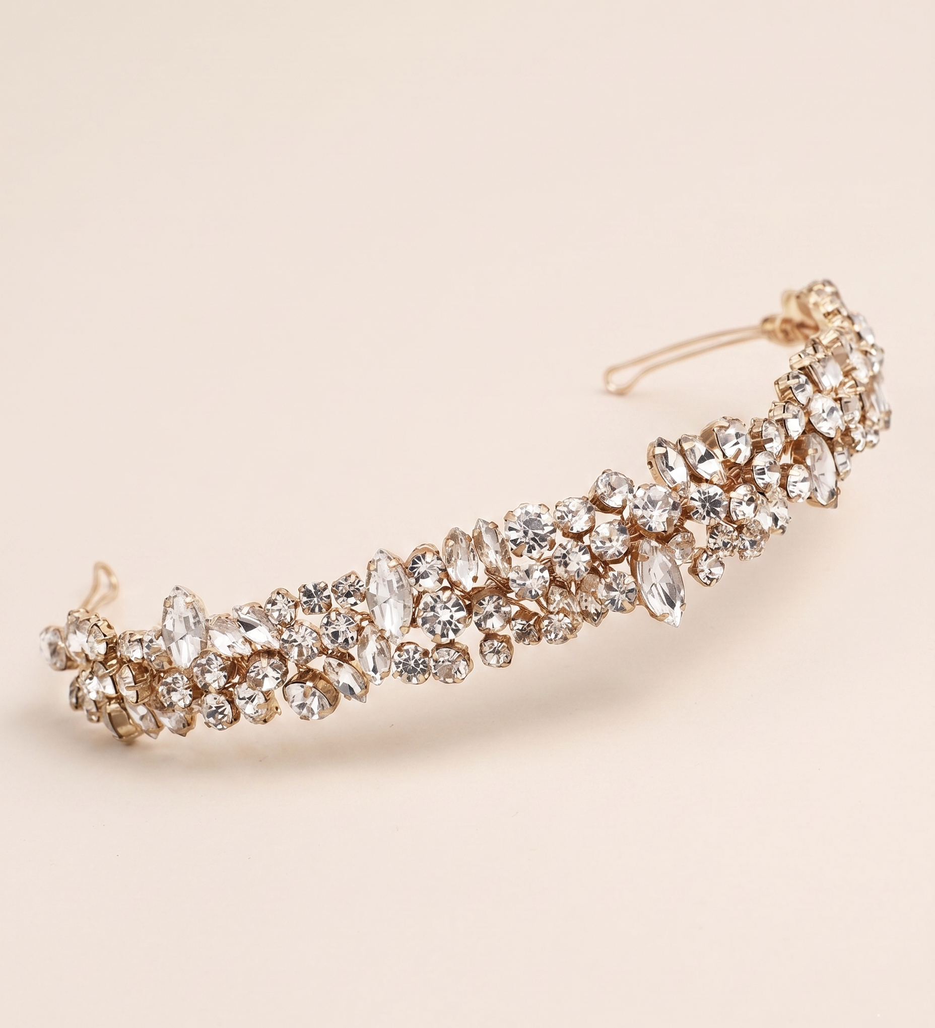 Mosaic Crystal Wedding Headband – Statement Rhinestone Bridal Headband