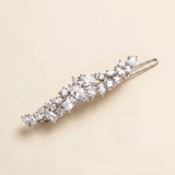 Naya CZ Clip – Cubic Zirconia Bridal Hair Clip Wedding Barrette Crystal Side Clip