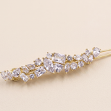 Naya CZ Clip – Cubic Zirconia Bridal Hair Clip Wedding Barrette Crystal Side Clip