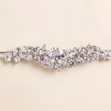 Naya CZ Clip – Cubic Zirconia Bridal Hair Clip Wedding Barrette Crystal Side Clip