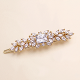 Nina CZ Bridal Hair Clip – Cubic Zirconia Wedding Barrette Crystal Side Hair Clip