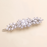 Nina CZ Bridal Hair Clip – Cubic Zirconia Wedding Barrette Crystal Side Hair Clip