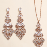 Paisley Rose Gold Chandelier Jewelry Set