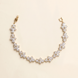 Pear Drops Bridal Bracelet – Mixed Cut Cubic Zirconia Wedding Bracelet