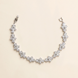 Pear Drops Bridal Bracelet – Mixed Cut Cubic Zirconia Wedding Bracelet