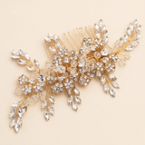 Railey Bridal Hair Comb – Floral Crystal Wedding Hair Accessory