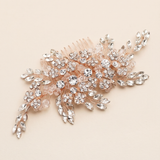 Railey Bridal Hair Comb – Floral Crystal Wedding Hair Accessory