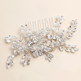 Railey Bridal Hair Comb – Floral Crystal Wedding Hair Accessory