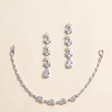Sheila Pearl Jewelry Set – Pearl and CZ Bridal Necklace and Earrings Set