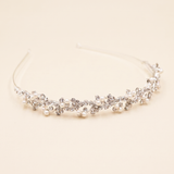 Sophia Crystal & Pearl Headband – Rhinestone Bridal Headband Wedding Hair Accessory