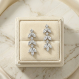 Vivienne CZ Bridal Earrings – Marquise Leaf Wedding Earrings