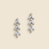 Vivienne CZ Bridal Earrings – Marquise Leaf Wedding Earrings