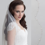 Scalloped Beaded Wedding Veil