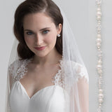 Pearl and Crystal Edge Wedding Veil