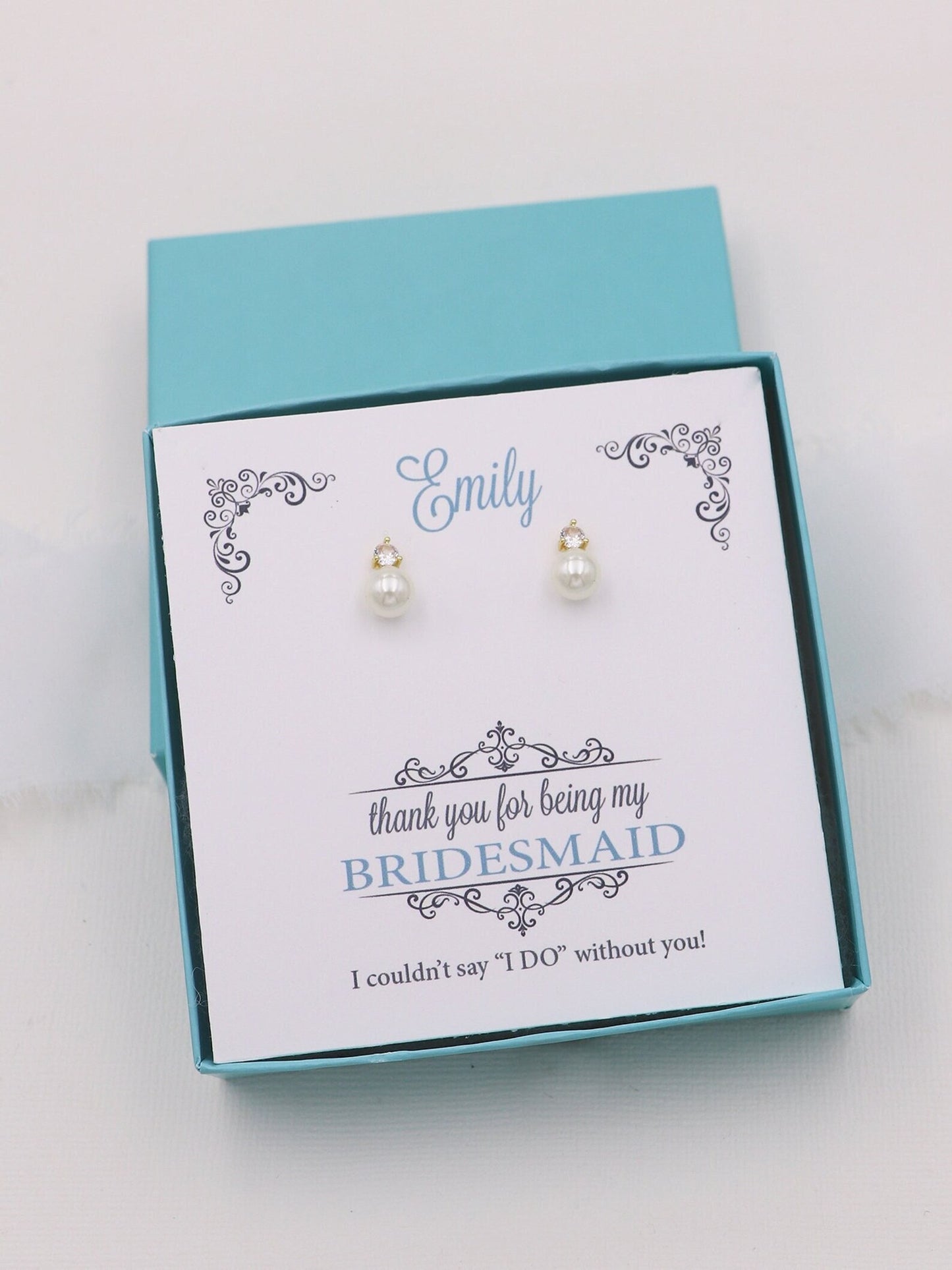Jennifer Bridesmaids Pearl Jewelry Earrings
