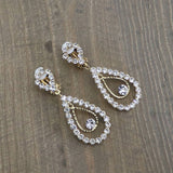 Virginia Clip on Crystal Earrings