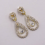 Virginia Clip on Crystal Earrings