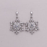 Snowflake Earrings and Necklace Jewelry Set