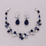 Natalia Sapphire Blue Cluster Earrings