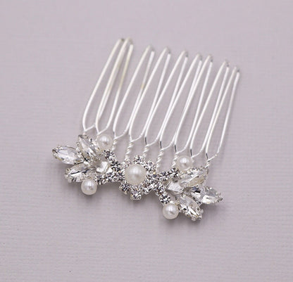 Amanda Crystal and Pearl Wedding Comb