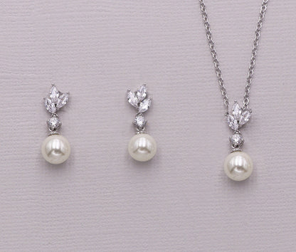 Eve Pearl CZ Jewelry Set