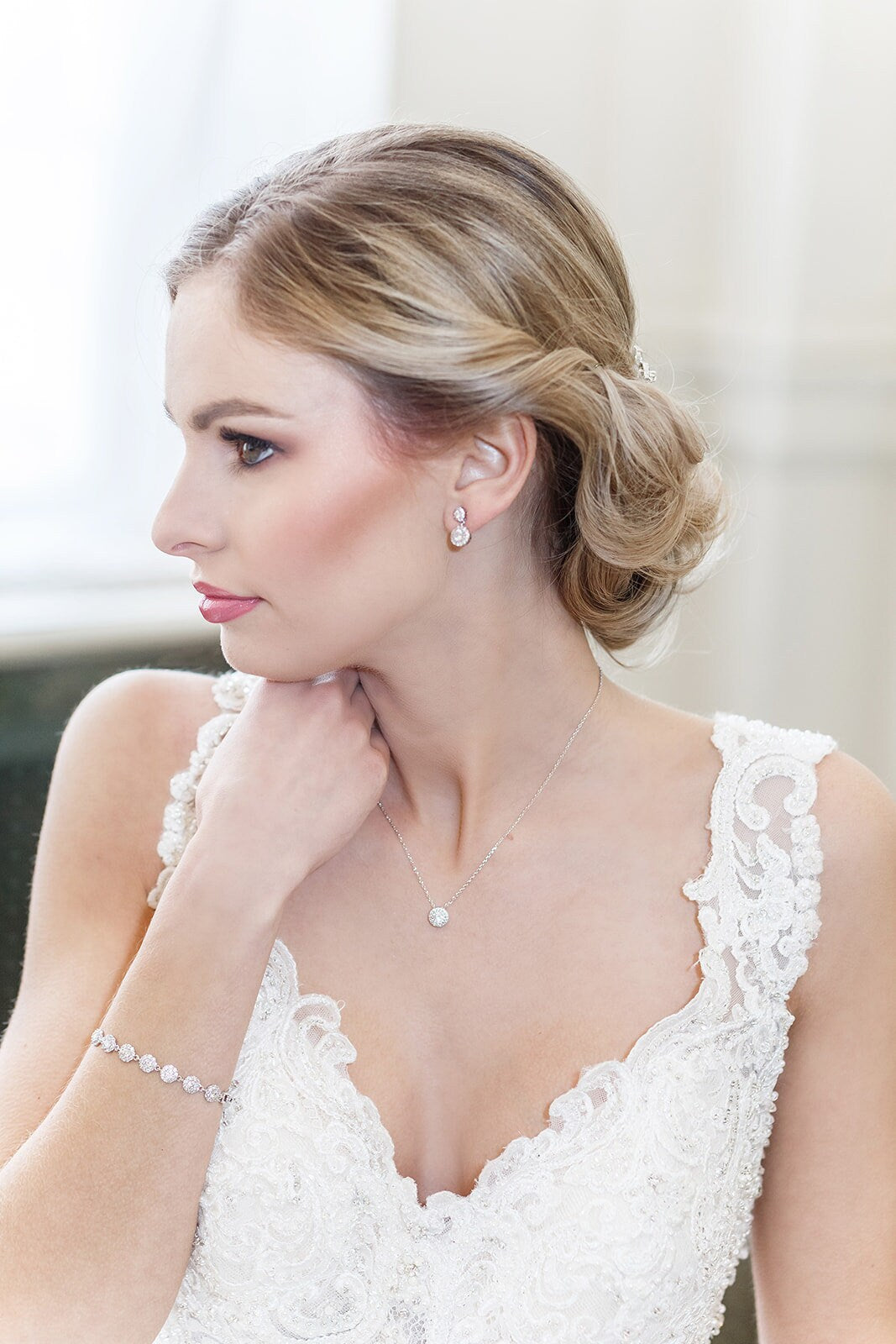Aubrie Bridesmaids Earrings & Bracelet Set