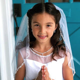 Beaded Edge Communion Veil