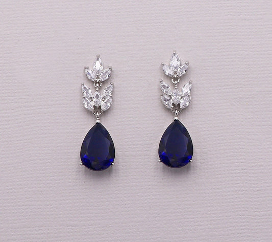 Evelyn Sapphire Blue Earrings