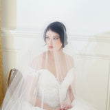 Two Layer Raw Edge Veil