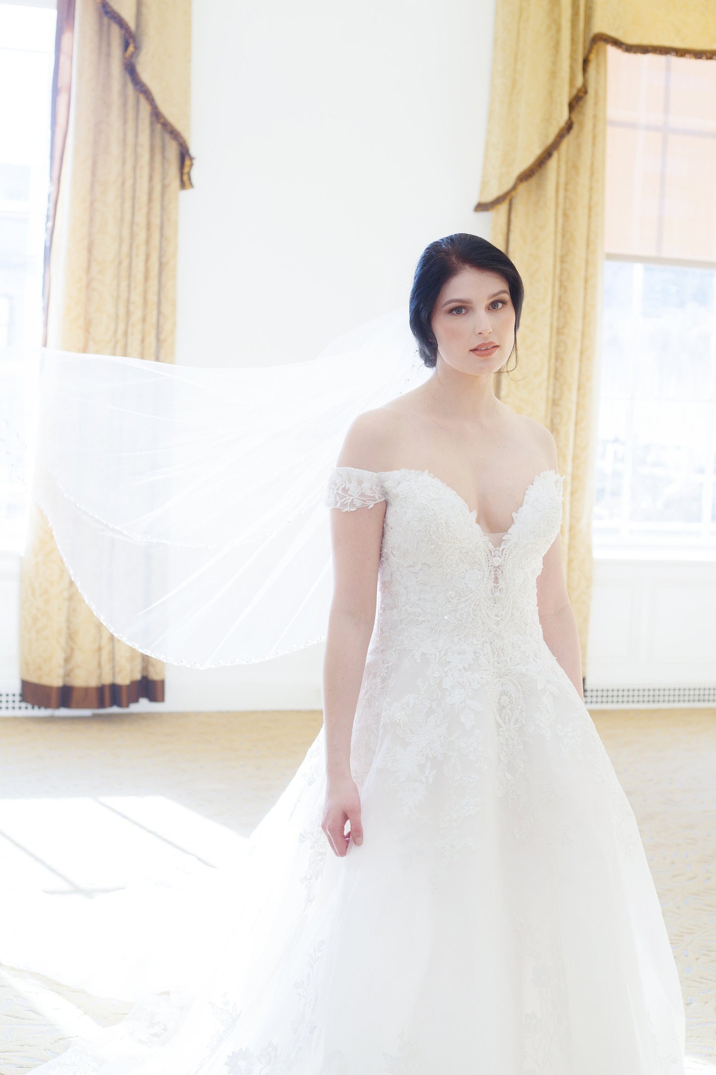 Pearl Beaded Wedding Veil