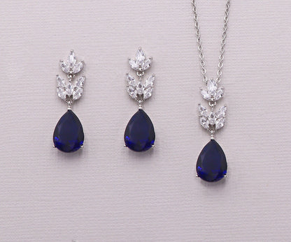 Evelyn Sapphire Blue Earrings
