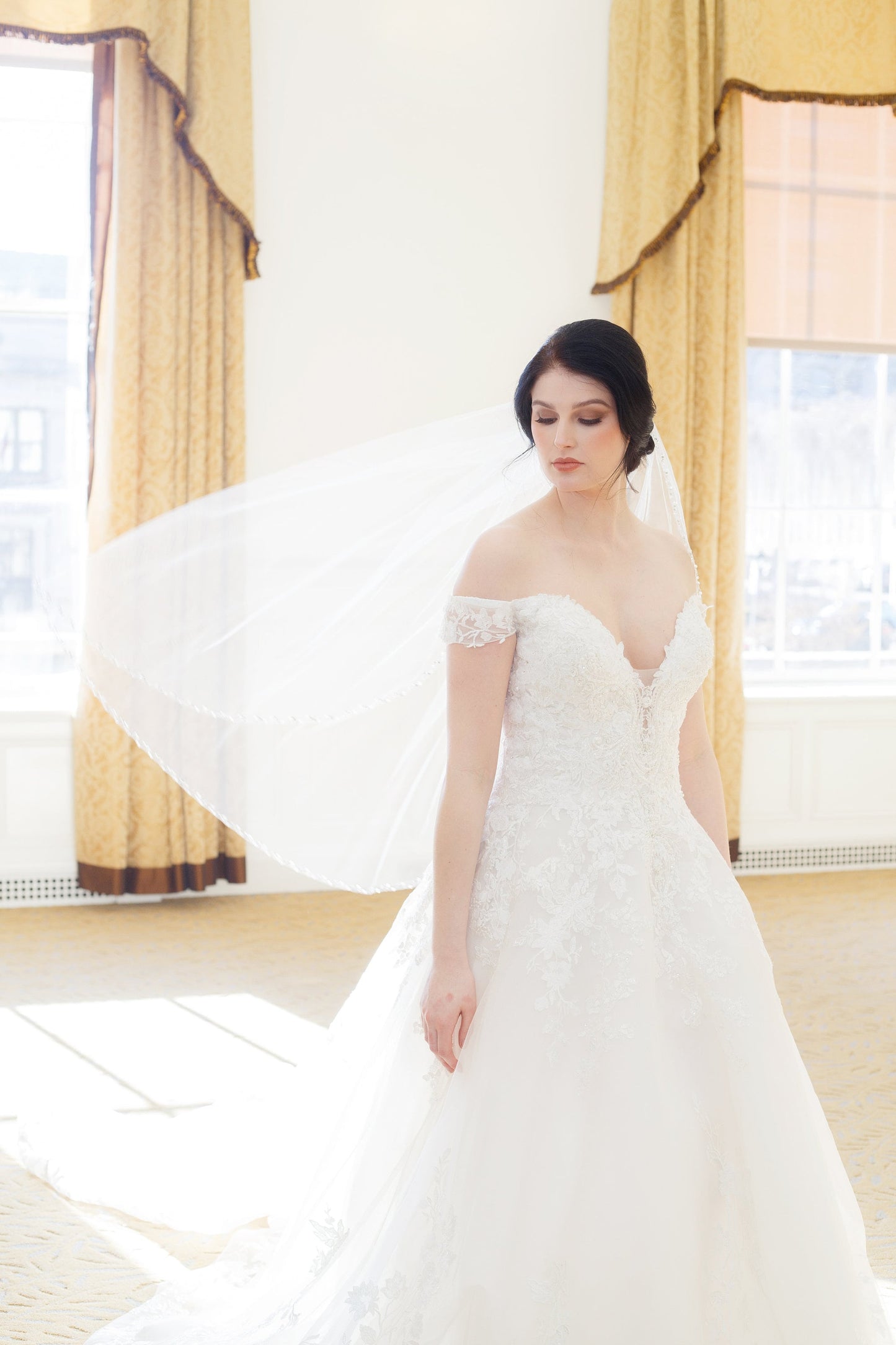 Crystal Beaded Wedding Veil