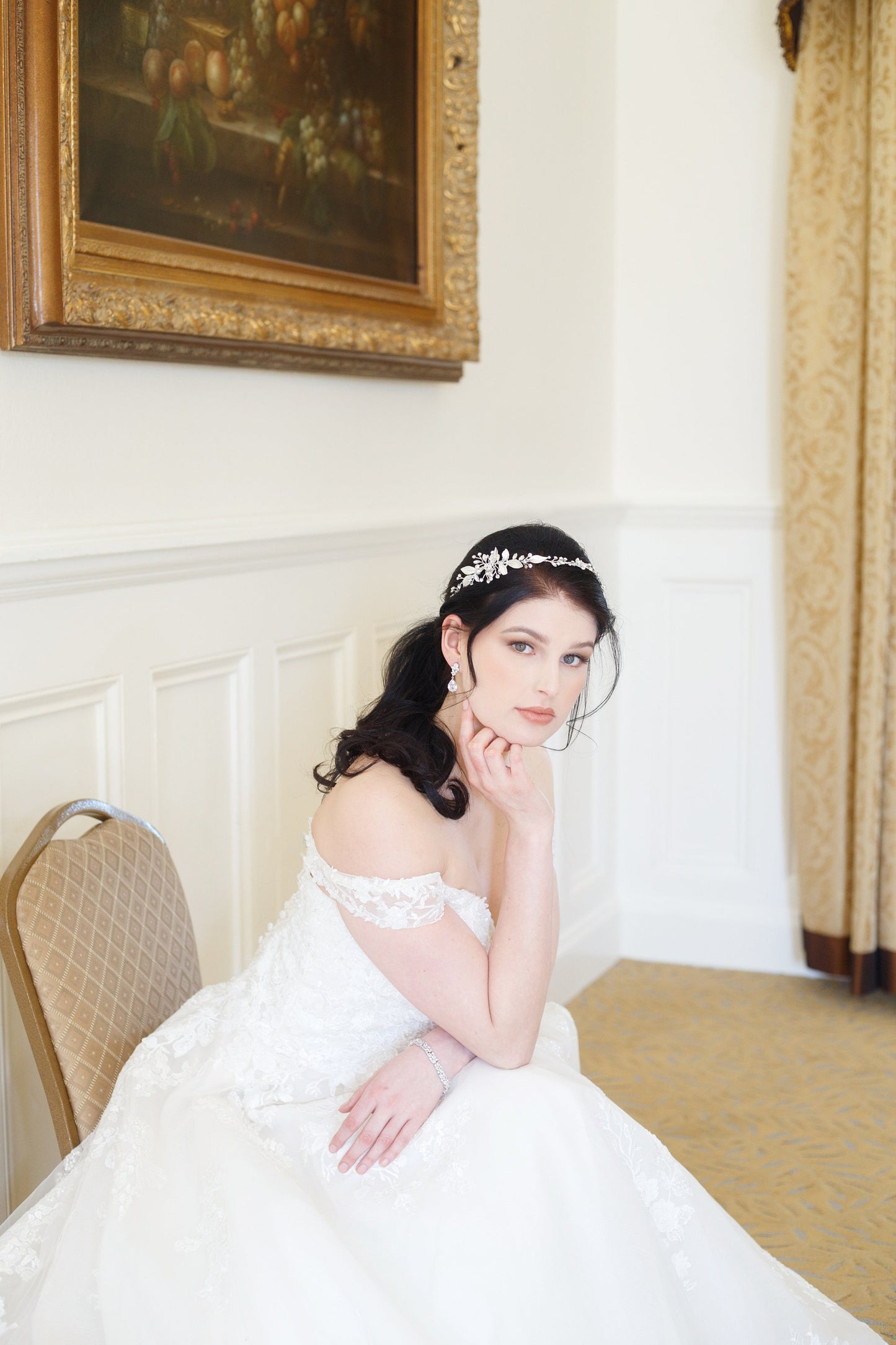 Elianna Crystal Leaf Hair Vine