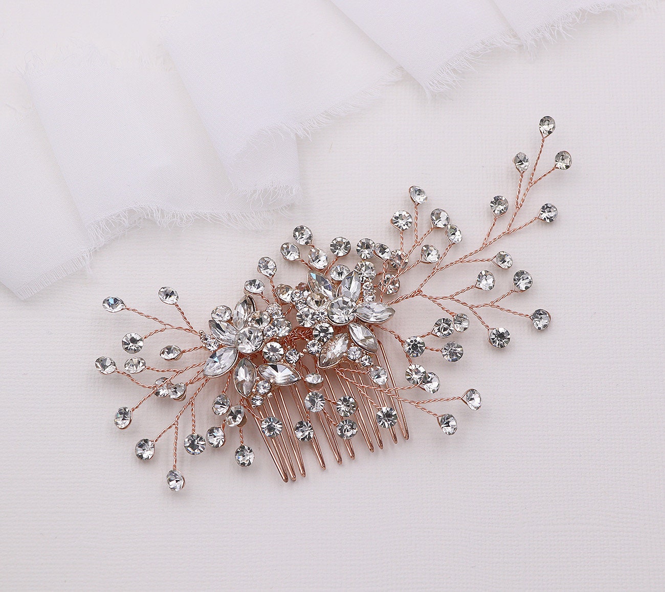 Flora Crystal Hair Comb
