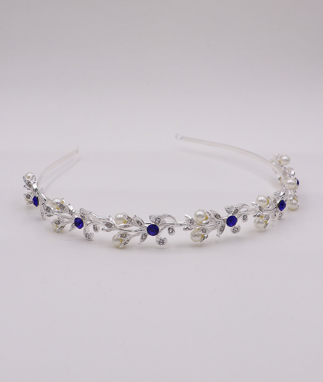 Ava Blue Crystal Pearl Headband
